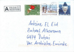 SWITZERLAND - 2011-  STAMPS  COVER TO DUBAI. - Covers & Documents