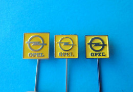 OPEL - Lot Of 3 Diferent Vintage Pins * German Car Automobile Auto Automovil Carro Germany Deutschland Abzeichen - Opel