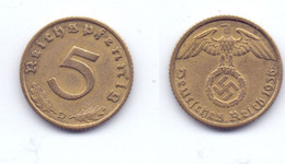 Germany 5 Reichspfennig 1936 D 3rd Reich - 5 Reichspfennig