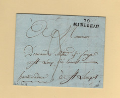 Mirebeau - 20 - Cote D Or - Courrier De L An 13 - 1801-1848: Vorläufer XIX