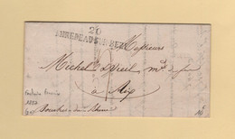 Mirebeau Sur Beze - 20 - Cote D Or - 1827 Courrier De Fontaine Francaise - 1801-1848: Precursores XIX