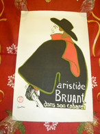 Toulouse-Lautrec : Aristide BRUANT Dans Son Cabaret, Belle Litho Ancienne, Arches ; A29 - Afiches