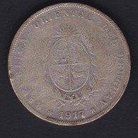 MONEDA DE PLATA DE URUGUAY DE 50 CENTESIMOS DEL AÑO 1917  (COIN) SILVER-ARGENT - Uruguay