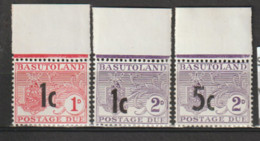 Basutoland   1961  SG  D5-7  Postage Dues Hinged On Margin T - 1933-1964 Crown Colony