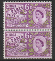 Gret Britain  1963  SG 636  Paris  Mounted Mint  Pair - Unused Stamps