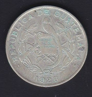 MONEDA DE PLATA DE GUATEMALA DE 1/4 DE QUETZAL DEL AÑO 1926  (COIN) SILVER,ARGENT. - Guatemala