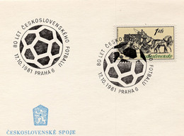 Occasional Postage Stamp Of The 80s Of Czechoslovakian Football - Soccer Ball - Prague 6 - Czechoslovakia - Otros & Sin Clasificación