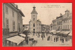 VAX-31  Meximieux Place Vaugelas Et Hotel De Ville. Coiffeur  TRES ANIME. Circ. 1906 Vers Thoiry - Unclassified
