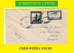 1946 ALBERTVILLE BELGIAN CONGO / CONGO BELGE [13] LETTER TO BELGIUM (HERSTAL) WITH COB 344-A+PA09 STAMPS - Covers & Documents