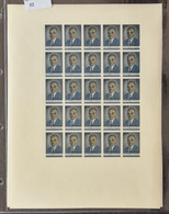 Imperf. N° 25/28 "A.D. Kalonji - Issue" In Full Sheet Of 25 Stamps Unperforated With Gum **, Vf (OBP 462,50) - South-Kasaï