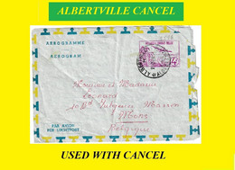 1956 ALBERTVILLE BELGIAN CONGO / CONGO BELGE [14] AEROGRAM TO BELGIUM (MONS) - Covers & Documents