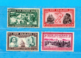 (Us.8) NUOVA ZELANDA  °-1940 - Yvert. 243-244-246-248. Usato - Used Stamps