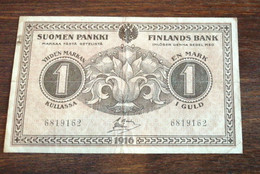 BILLET 1 MARK GULD FINLANDS BANK 1916 SUOMEN PANKKI / REF B 14 - Finland