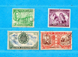 (Us.8) NUOVA ZELANDA  °-1946 - Yvert. 273-275-276-279. Usato - Used Stamps