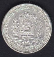 MONEDA DE PLATA DE VENEZUELA DE 2 BOLIVARES DEL AÑO 1945 (COIN) SILVER-ARGENT - Venezuela