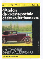 ANGOULEME - 4ème Salon De La Carte Postale Et Des Collectionneurs 20,21 Octobre 1984 - Bourses & Salons De Collections