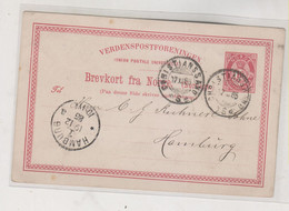 NORWAY  CHRISTIANIA 1886 Postal Stationery To Germany - Covers & Documents