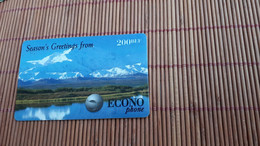 Econo Phone Seazon Greetings 200 BEF Used  Very Rare - [2] Prepaid & Refill Cards