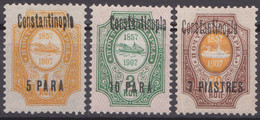 Russia Russland Levant 1909/10 Mi 39II, 40II, 44II MH Constantinople - Turkish Empire