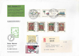 R Brief  "Marxer, Vaduz" - Essen  (Zolletikette)         1987 - Cartas & Documentos