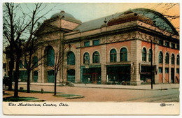 United States 1910 Postcard Canton, Ohio - Auditorium; Pittsburgh & Chicago RPO Postmark - Otros & Sin Clasificación