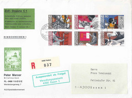 R Brief  "Marxer, Vaduz" - Essen  (Zolletikette/Zusatzstempel)         1984 - Briefe U. Dokumente
