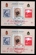 HUNGARY - 1998.Commemorativ  Sheet Set -20th Anniversary Of The Election Of II. John Paul Pope / Blue And Red Overprint - Herdenkingsblaadjes