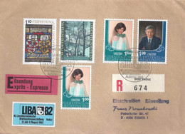 R Express Brief  "LIBA, Vaduz" - Essen        1982 - Cartas & Documentos