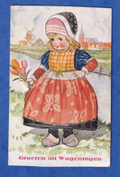 CPA Carte à Système - Groeten Uit WAGENINGEN - Petite Fille En Costume Traditionnel - Folklore Enfant - Wageningen