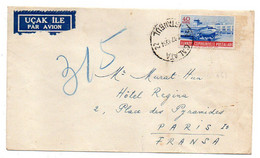 TURQUIE- 1954--lettre  De GALATA--ISTANBUL  Pour PARIS (France)  .avion......cachet - Brieven En Documenten