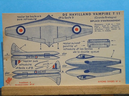 Maquette De Havilland Vampire T 11 Supplément à Marabout Junior 37 La Collection De Bob Morane H.Vernes - Marabout Junior