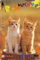 Carte Prépayée JAPON / Série KIDS 2 - ANIMAL - CHAT 38/51 - CAT JAPAN Prepaid Metro Ticket Card - KATZE Karte - Cats