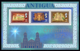ANTIGUA - 1972 CHRISTMAS & CATHEDRAL ANNIVERSARY MS FINE MNH ** SG MS338 - 1960-1981 Autonomie Interne