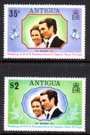 ANTIGUA - 1973 ROYAL WEDDING SET (2) FINE MNH ** SG 370-371 - 1960-1981 Autonomie Interne