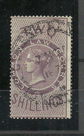 ENGLAND Great Britain Queen Victoria 1871-1872 Revenue Stamp Tax Fiscal COMMON LAW COURTS  2 Sh. O - Fiscali