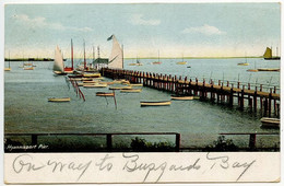 United States 1905 Postcard Hyannisport Pier - Massachusetts; Boston & Woodville RPO Postmark - Altri & Non Classificati