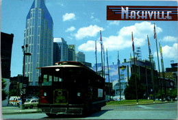 Tennessee Nashville Trolley Stop At Riverfront Park On 1st Avenue - Nashville