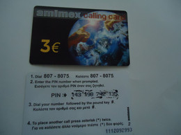 GREECE USED  PREPAID ANIMEX MOBILE - Grèce