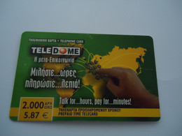 GREECE USED  PREPAID    Teledome - Grèce