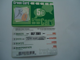 GREECE USED  PREPAID  GREEN - Grèce