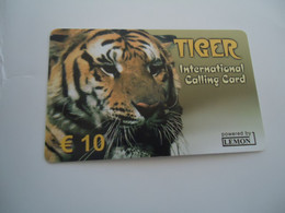 GREECE MINT PREPAID CARDS  CARDS  ANIMALS  TIGER 3 EURO - Cani