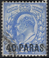 BRITISH LEVANT 1902 KEDVII 40paras On 2½d Blue SG8 Used - Levante Británica