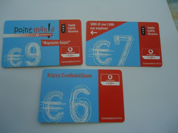 GREECE USED   3  PREPAID VADAFONE   DIFFERENT - Grèce