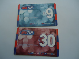 GREECE USED  2 PREPAID TIM  9. 30 EURO - Grèce