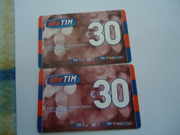 GREECE USED  2 PREPAID TIM  . 30 EURO - Grèce