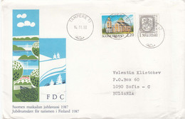 Finland-087/1988 : 2.20 FM+1.70 FM - Church In Kerimaeki, Herldic Lion (from Booklet) - Lettres & Documents