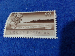 TÜRKİYE--1947 -- 60K  ULUSLARARASI ŞARAP KONGRESİ. YILI DAMGASIZ - Unused Stamps
