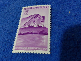 TÜRKİYE--1947 -- 15K  ULUSLARARASI DEMİRYOLLARI  KONGRESİ. YILI DAMGASIZ - Unused Stamps