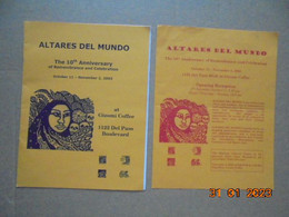 Altares Del Mundo : The 10th Anniversary Of Remembrance And Celebration, October 11 - November 2, 2003 - Programme