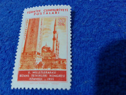 TÜRKİYE--1955 -- 20K  ULUSLARARASI BİZANS TETKİKLERİ DAMGASIZ - Unused Stamps
